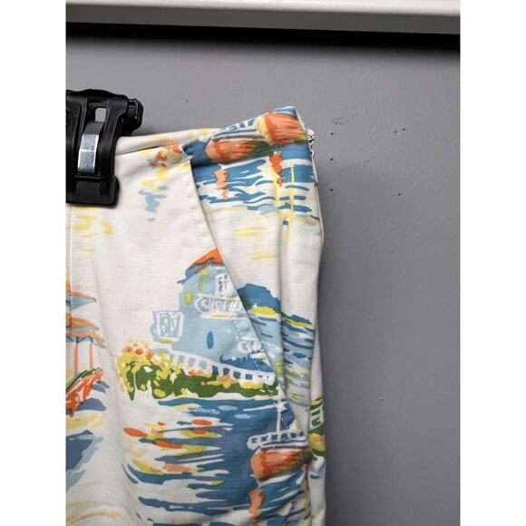 Natural Reflections Cropped‎ pants Womens 16 Beach scene White coastal pockets - Picture 5 of 7